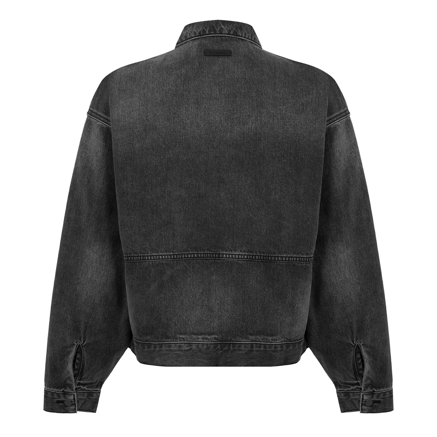 Fear of God Essentials Men's Trucker Cotton Faded Wash Denim Jacket - Detail 2