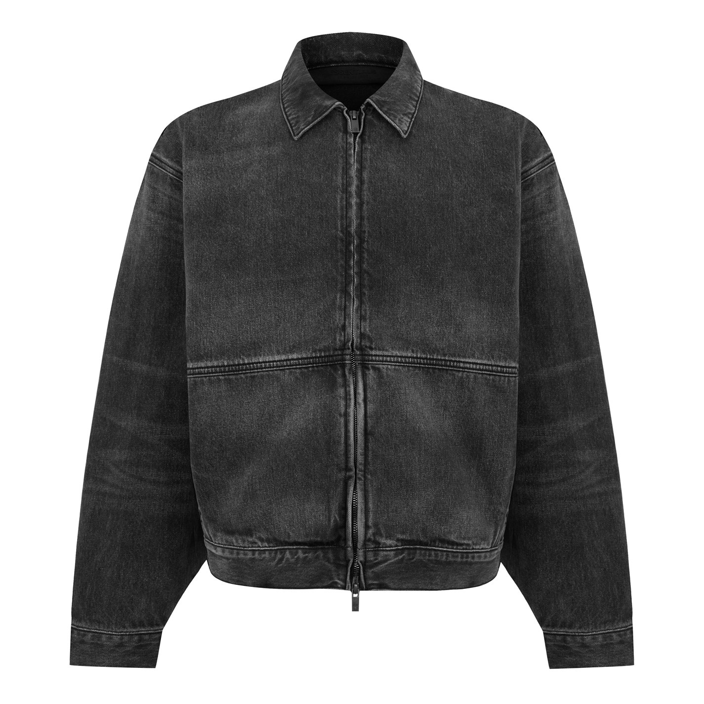 Fear of God Essentials Men's Trucker Cotton Faded Wash Denim Jacket - Detail 7