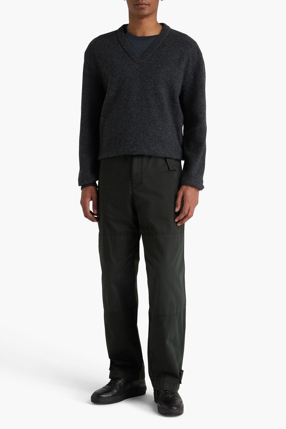 Lemaire Belted cotton-sateen cargo pants - Detail 2