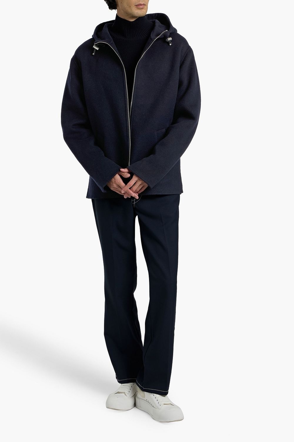 Sandro Wool-blend felt hooded jacket - Detail 2