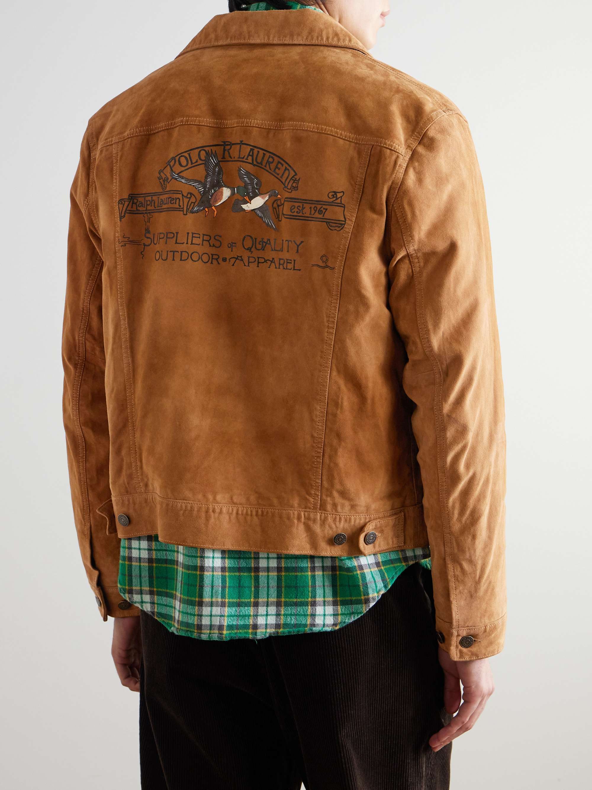 Polo Ralph Lauren Polo Country Logo-Print Suede Jacket - Detail 3